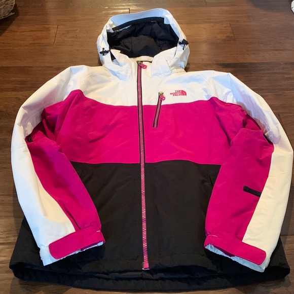 The North Face Jackets & Blazers - North Face Women’s Ski Jacket (Size L) in White, Pink, and Black